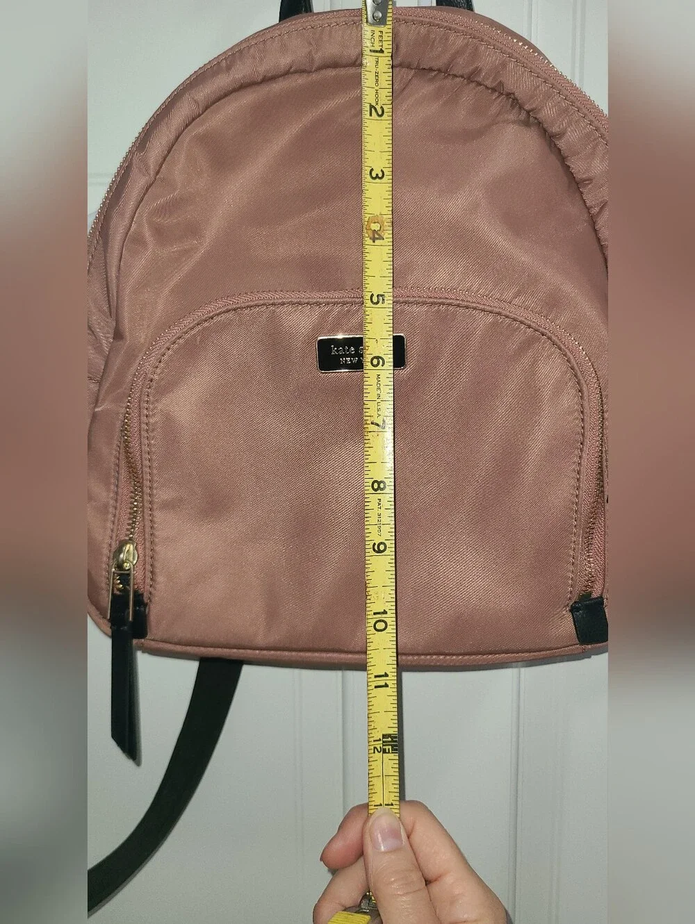 kate spade Nylon Rose Dust Backpack with Gold Accents